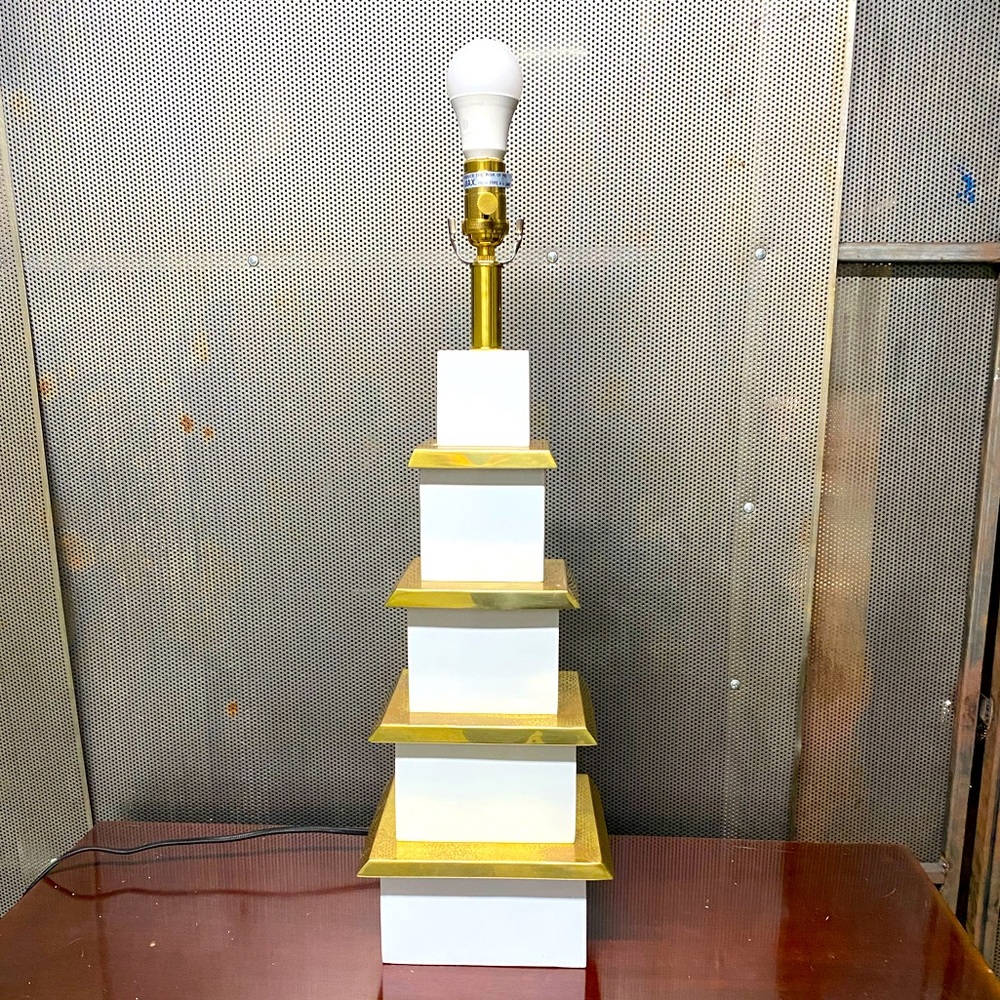 Jonathan Adler Totem Hollywood Regency Totem Brass Desk Lamp